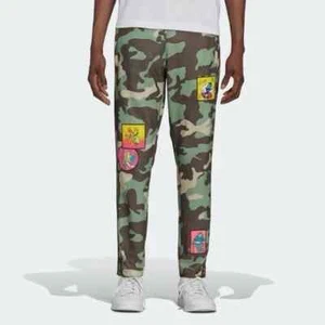 adidas Originals X Jeremy Scott Camo Art Patches Track Pants Men's Size L - Picture 1 of 12