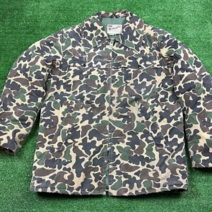 Vintage Monterey Club Duck Hunting Camo Jacket 44 USA Made Aluminum Zipper 60's - Picture 1 of 15