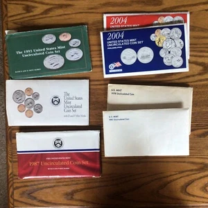 1978, 1981, 1987, 1992, 1993, 2004 Uncirculated Mint sets P&D Mints - Picture 1 of 3