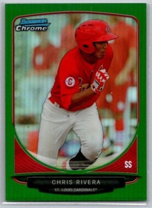 2013 Bowman Draft Draft Picks Chrome Green Refractor /75 Chris Rivera #BDPP62