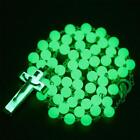 Glow In Dark Rosary Bead Luminous Necklace Jewelry T1h Gift J4t3 T2y9 Sale