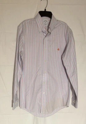 Camisa Polo Brook Brother S 346 The Original Sin Planchar Todo Supima Algodón Calce Ajustado Foto 1 de 4