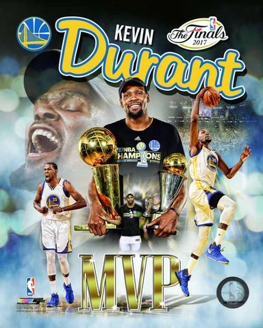 2017 FINALS Kevin Durant "MVP" Golden State Warriors LICENSED poster 8x10 photo Cover