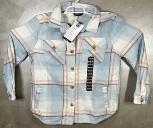 Member's Mark Youth Blue Pink Plaid Shacket Size XL (14/16) Brand New - Picture 1 of 8