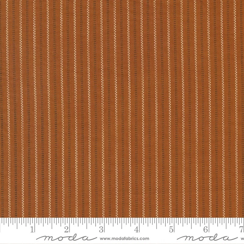 Rustic Gatherings Dashed Stripes Spice by Primitive Gatherings for Moda 1/2 Yard - Image 1 of 1