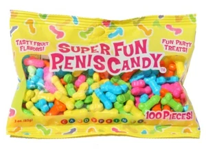 Super Fun Penis Candy 100pc - Penis shaped Candy-2 Pack - Picture 1 of 5