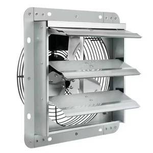 10 in. Shutter Exhaust Fan High-Speed 820 CFM Aluminum Wall Mount Attic Fan, Fan - Picture 1 of 11