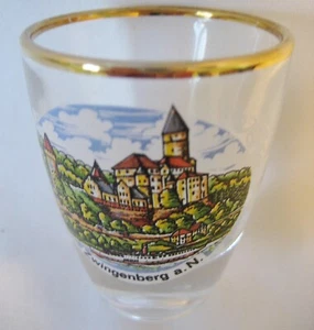 Zwingenberg a.N. Mitteldeutsches Schloss Schnapsglas historische Erinnerungsstücke NEU - Bild 1 von 4