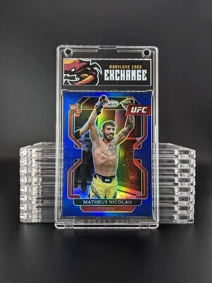 2022 Panini Prizm UFC - Blue Prizm #168 Matheus Nicolau /199 (RC) - Image 1 of 2
