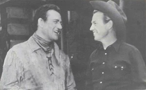 Postcard John Wayne Western with Acting Friend - Picture 1 of 2