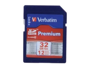 Carte flash numérique sécurisée haute capacité (SDHC) Verbatim 32 Go modèle 96871 - Photo 1 sur 4