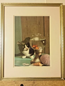 Portal Publications 1988 Felix and Goldfish Robin Upwood Lithograph CF2 034 10 - Picture 1 of 4