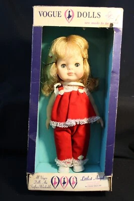 Vintage VOGUE 11 inch  Littlest Angel Doll #300 - Red Pants Outfit w White Trim - Image 1 of 4