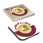 1 x Boxed Square Coasters - Qatar Doha Flag Travel Arab  #5404