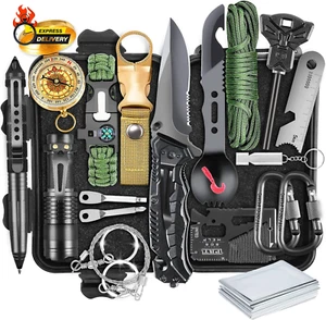 Survival Kit, Gifts for Men Dad Husband, Emergency Survival Gear and Equipment 1 - Picture 1 of 12