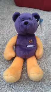 Minnesota Vikings Randy Moss Purple Gold NFL Plüschbär 1998 Limited Treasures - Bild 1 von 2