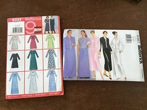2 Butterick Patterns 6333 6407 ~ Dress Jacket Top Skirt ~ Size 12 14 16 ~ Uncut - Picture 1 of 7