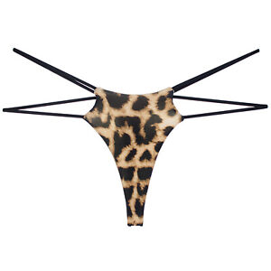 Women Low Rise Thong Bikini G-string Strappy T-back Swimwear Underwear Panties