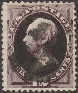 Scott #162 1873 Used Fine 12 Cent Blackish Violet 1847_02-27 - Picture 1 of 2
