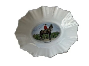Gladstone Bone China CANADA Mounty Souvenir Bowl Trinket Dish Made In England - Picture 1 of 4