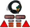 Kit D'éclairage LED Pour Remorque - 2 Feux Arrière + 2 Feux De Contour + Câble 13 Pôles 5 M - Marque Melbox
