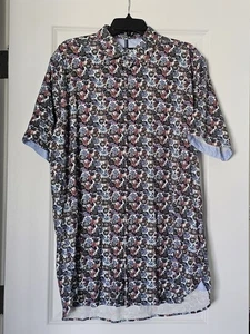 Westport Black Men's Short Sleeve Button Down Floral Shirt Size XLT - Picture 1 of 11