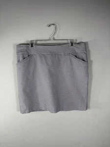 Chico's Perfect Stretch Skort Skirt Black White Golf Tennis Pockets Size 3 (XL) - Picture 1 of 8