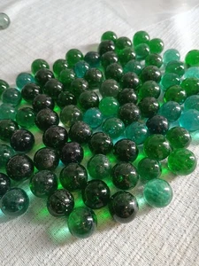 100 Champion 5/8" (+oder -) GRÜNE TRANSPARENTE MURMELN $9,99!! - Bild 1 von 3