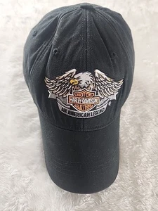 Harley Davidson Motorcycles Ball Cap Adjustable American Legend Eagle Sz Lg Xl - Picture 1 of 7