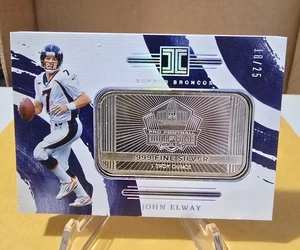 2024 Panini Impeccable JOHN ELWAY *HALL OF FAME SILVER BAR* /25 Broncos - Picture 1 of 2