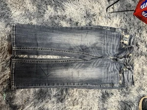 Grace in LA Capri Jeans Gr. 29 dunkle Waschung verzierte Glitzer Taschen Western - Bild 1 von 4