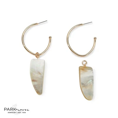 Park Lane Santal 2-in-1 Earrings Removable Mother of Pearl Charms 2.5 in Boho  - Image 1 of 4