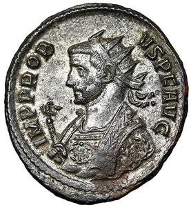 Probus Plateado Antoniniano "Roma en Templo" Roma Casi Extremadamente Fino - Imagen 1 de 5