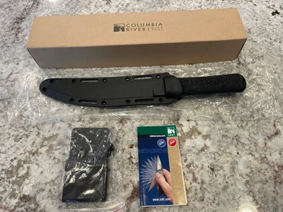 CRKT "Hissatsu" 2907K Black 7.125" Fixed Blade Knife Rubber Handle *New In Box* - Image 1 of 4