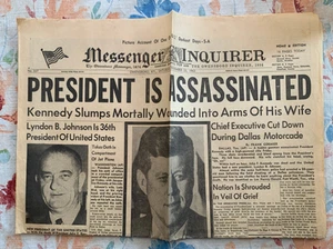 Messenger Inquirer Saturday 23, 1963 Cover Page President Is Assassinated - Picture 1 of 3