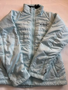 Chaqueta Columbia Omni-Shield verde azulado para mujer S cremallera acolchada abrigo acolchado intercambio - Imagen 1 de 9