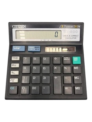 Citizen CT-500 CT500 10 Digit Solar & Battery Vintage Retro Calculator READ - Image 1 of 4