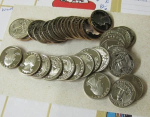 1977-S Roll (40 coins) PROOF Washington Quarters San Francisco Mint 25c roll - Picture 1 of 1