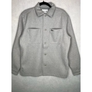 Lacoste Jacket Mens Small Gray Shirt Jacket Shacket Overshirt Croc Logo CH3466 - Picture 1 of 15