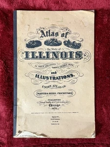 Vintage 1876 Atlas Of The State Of Illinois, Re-Printed 1972 ￼ - Picture 1 of 11