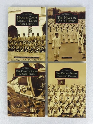 Lot of 4 Images of America San Diego Military History – Navy Marines Coast Guard - Image 1 of 4