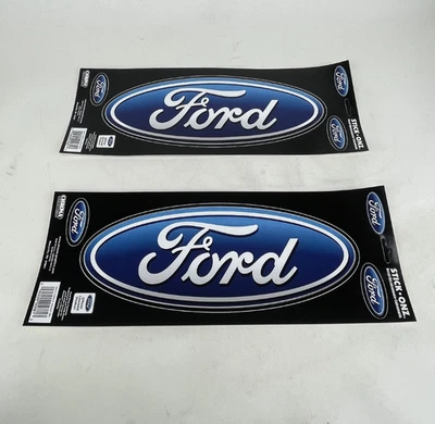 Calcomanía adhesiva ovalada azul Ford con licencia oficial paquete de 3/hojas 2 gigantes y pequeñas Foto 1 de 4