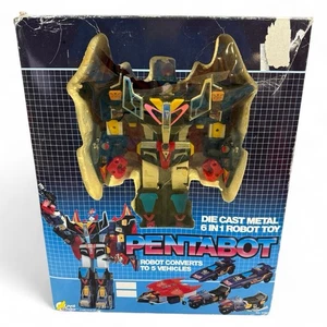 Pentabot 1985 Royal Condor 6 in 1 Die Cast Metal Robot Toy Rare READ - Picture 1 of 24