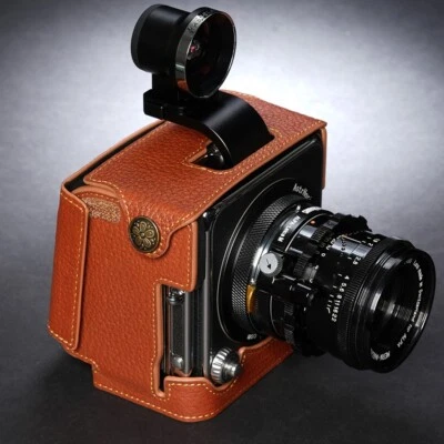 Base protectora de media cubierta de cuero hecha a mano para cámara Hasselblad 907x100c Foto 1 de 4