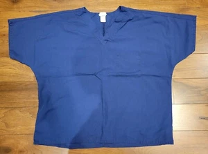 SB Simply Basic Scrubs Top Shirt Adult XL Medical Dental Uniform Navy Blue - Picture 1 of 10