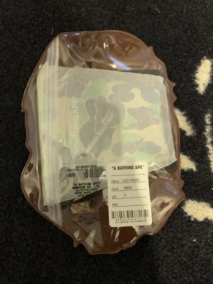 A Bathing Ape Bape 1st Camo Face Mask Green  OSFM Brand New Authentic - Image 1 of 2