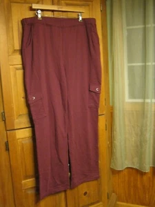 Quaker Factory Lounge Pants with Pockets Size 1X Pajama NWOT ( Burgundy ??? ) - Picture 1 of 11