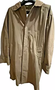 Vintage London Fog Trenchcoat Herren Große 42R Braun Durchgehend Herausnehmbares Futter - Bild 1 von 12