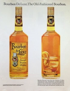 VINTAGE 1960er Jahre Druckanzeige ~ Bourbon DeLuxe ~ Der altmodische Bourbon - Bild 1 von 1