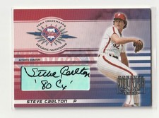 2003 Donruss Signature Team Trademarks Autographs Decade / Steve Carlton  01/10